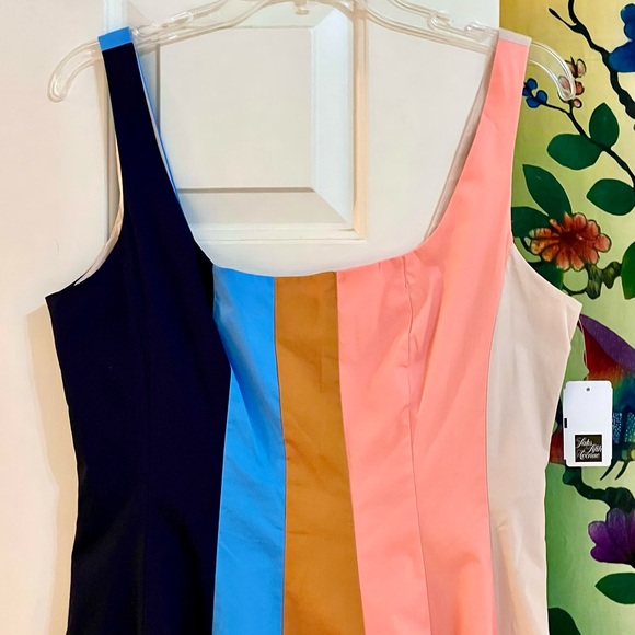 🌺🎉HP🎉🌺 NWT Staud Wells Mini Dress Land And Sea - Picture 10 of 16